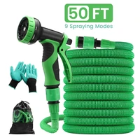 garden hose pipe water hose expandable 50ft 15m high pressure car wash plastic pipe magic flexible water hose with spray guns
