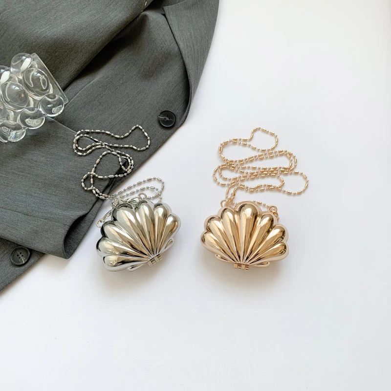 Левая сторона мини-милые металлические сумки через плечо для женщин 2024 Y2K женские