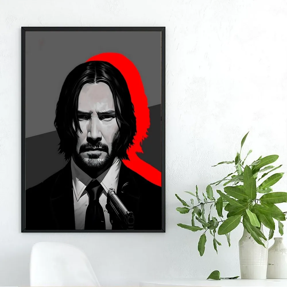 Movie John Wick Chapter 4 Poster Kraft Paper Vintage Wall Art Painting Study Aesthetic Small Size Stickers