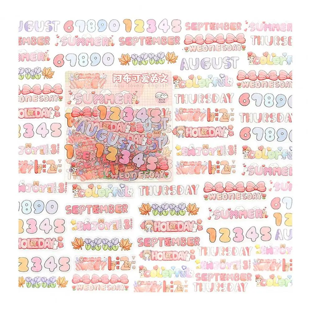 

48 шт./компл. наклейки на ручную учетную запись, милые наклейки на детский журнал, бутылки для воды, товары для студентов