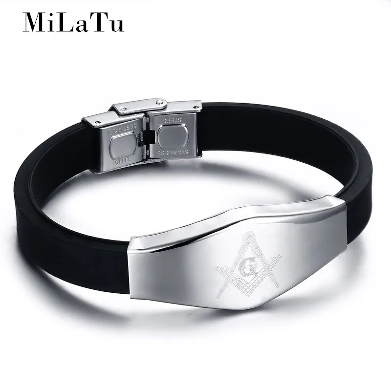 21 см AG черные силиконовые масонские браслеты для мужчин и женщин модные из
