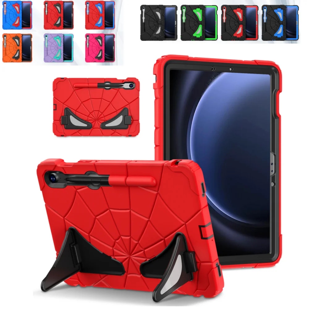 Противоударный детский чехол Паук для Samsung Galaxy Tab S7 S8 S9 S9FE 11 дюймов T870 X700 X710 X510