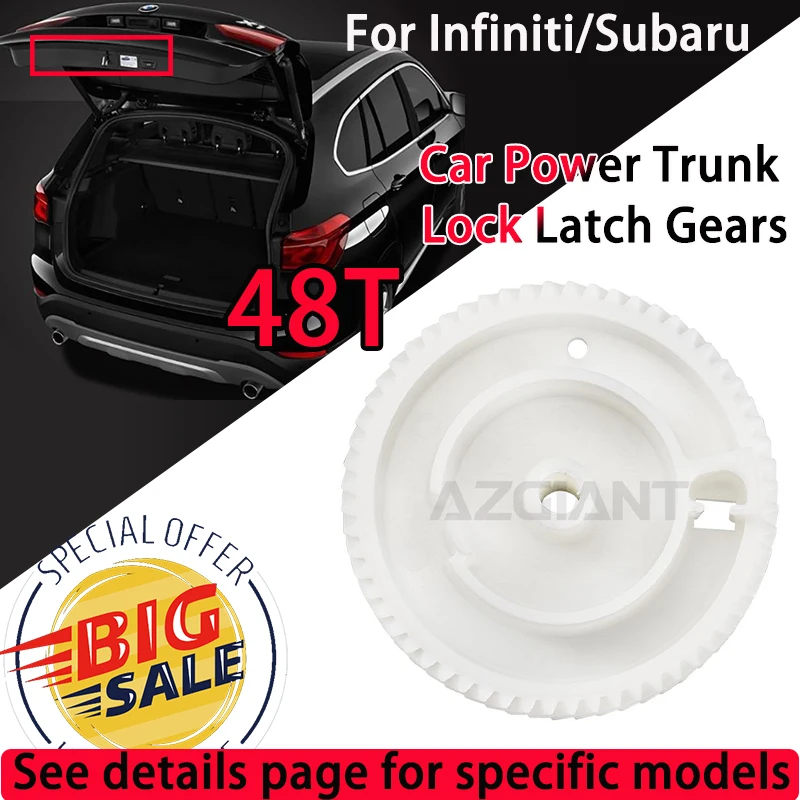 Фото Azgiant 48T привод замка заднего багажника автомобиля для Infiniti EX35 EX37 Subaru Outback Impreza Forester Crosstrek автозапчасти №1