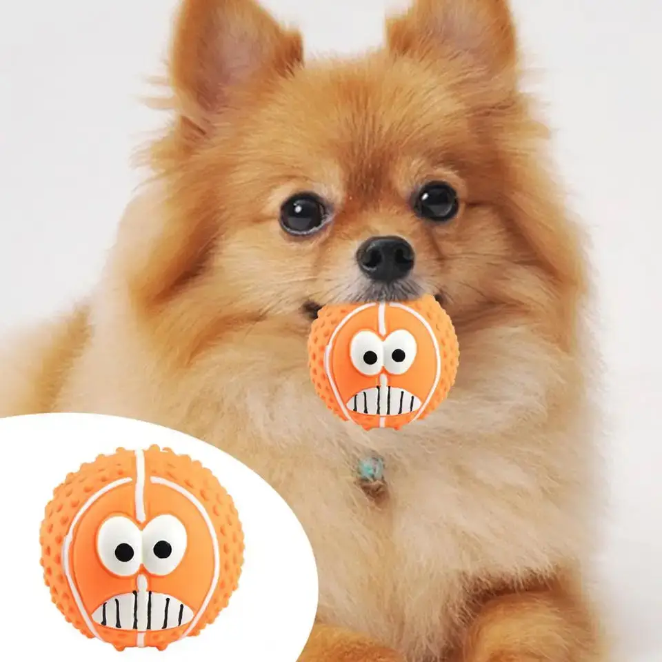 Игрушки для собак мячи с улыбающимся лицом латексные звуки игрушки шлифовка