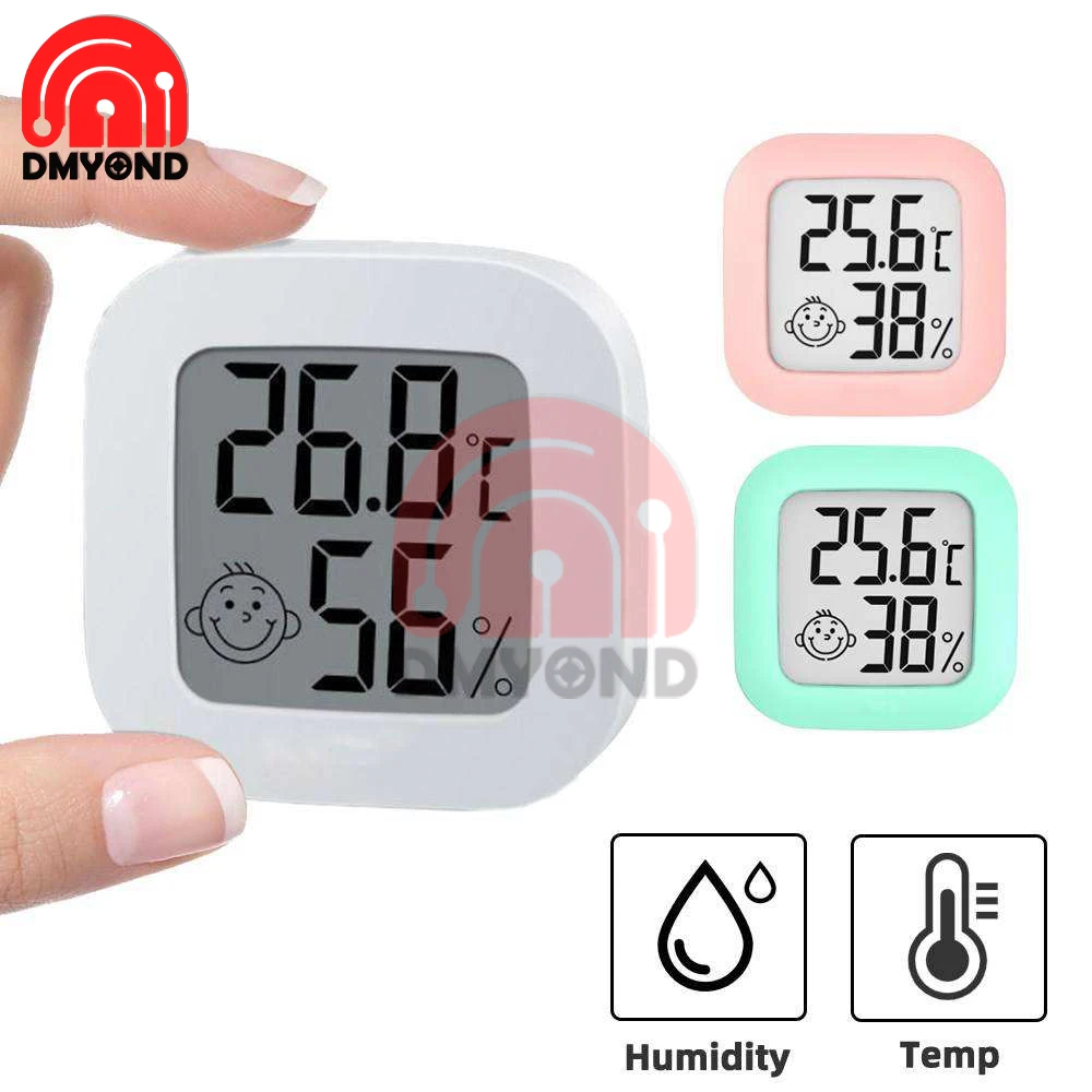 

Цифровой мини-Термометр-Гигрометр с ЖК-дисплеем, комнатный электронный измеритель температуры и влажности, датчик, Метеостанция для дома