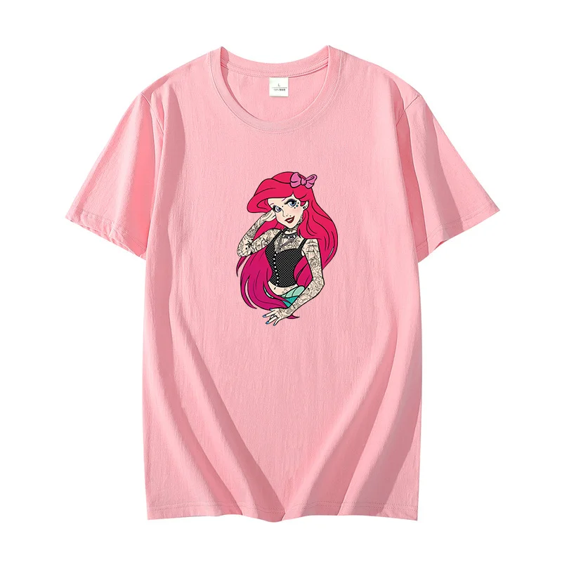 

Gothic Pretty Punk Princess Cotton T-shirt Harajuku graphic t shirts Oversized t-shirt Summer O-neck T-shirt Men's clothing