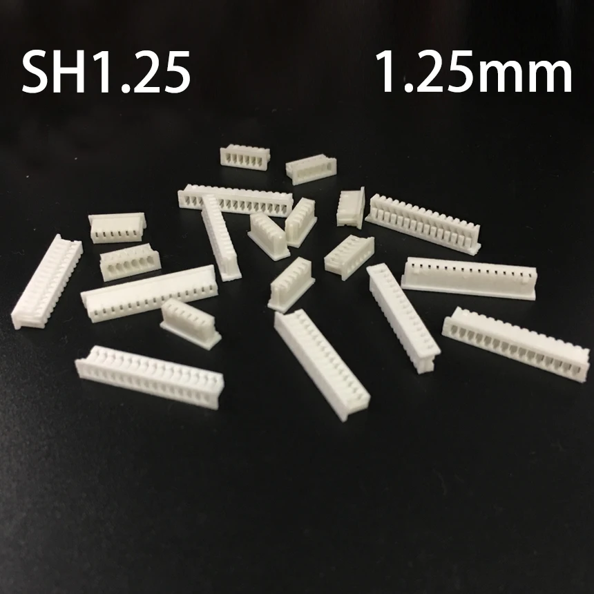 

SH1.5 1.5mm Pitch 11P 12P 13P 14P 15P 16P Pins Single Row White Plastic Shell Y Type Female Socket Wire Connector Housing
