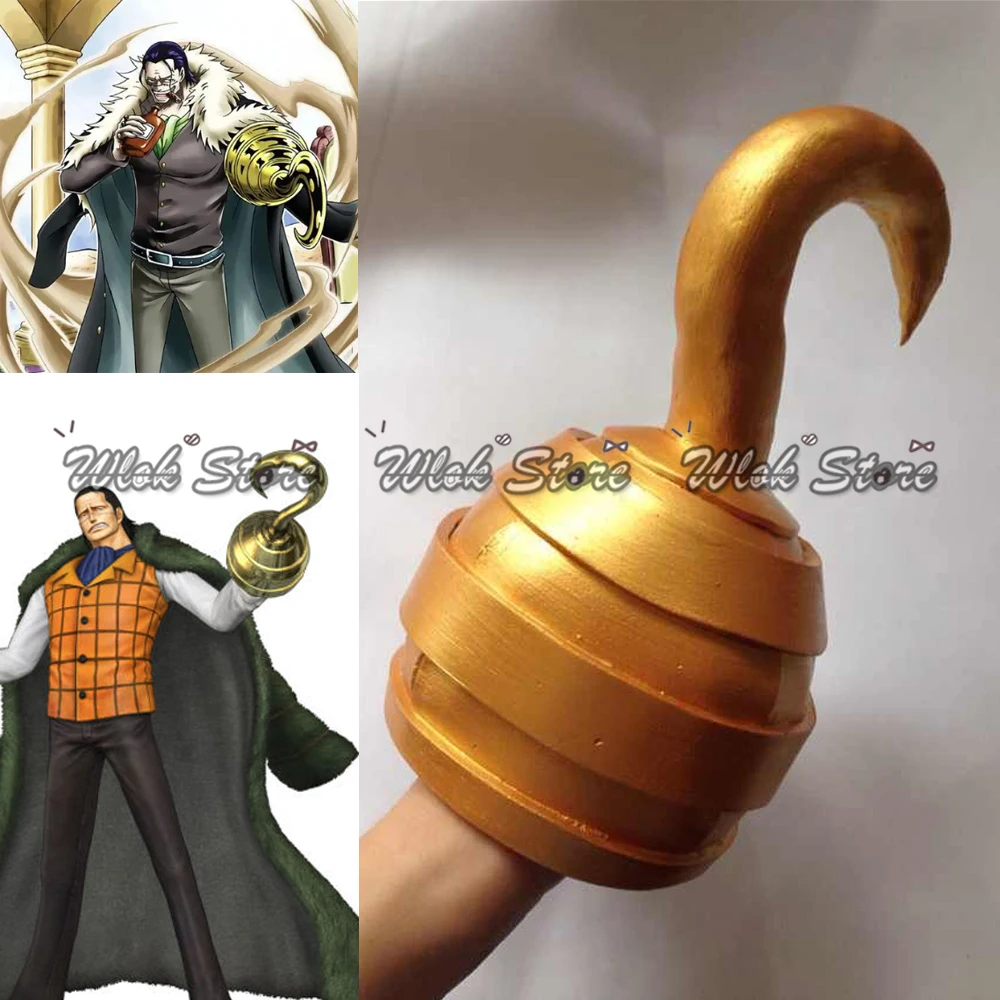 

Реквизит для косплея сэра крокодила, Золотой крючок, аниме пират, Хэллоуин, аксессуары для ролевых игр