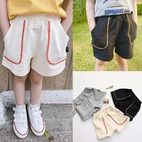 boys and girls shorts summer new pure cotton sports casual pants womens short pants baby contrast color bottoms