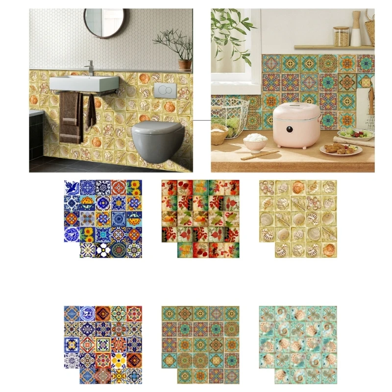 

24 шт. фарфоровые наклейки, самоклеящиеся водонепроницаемые обои