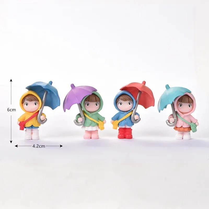 

Миниатюрные фигурки с зонтиками из ПВХ