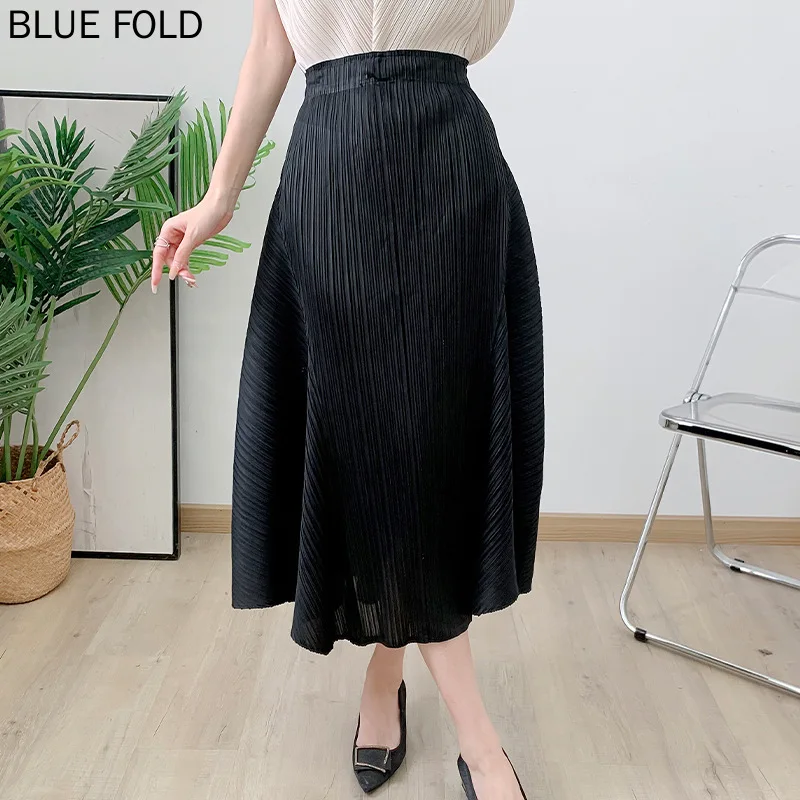 Женская Асимметричная плиссированная юбка с высокой талией Повседневная