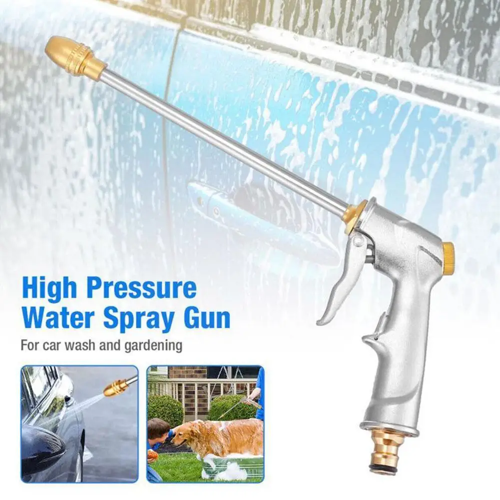 

Portable High-pressure Water Gun Adjustable Metal Cleaning Nozzle Car Foam Sprinkler Watering Water Garden Hose Machine Was V7f2