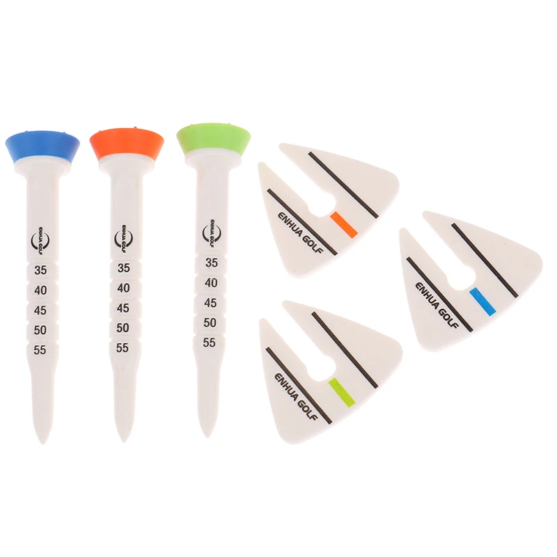

1Pc 8.3cm Golf Tee Step Down Golf Tees Adjustable Height Plastic Aiming Direction Marker Golf Divot Tool Ball Holder Accessories