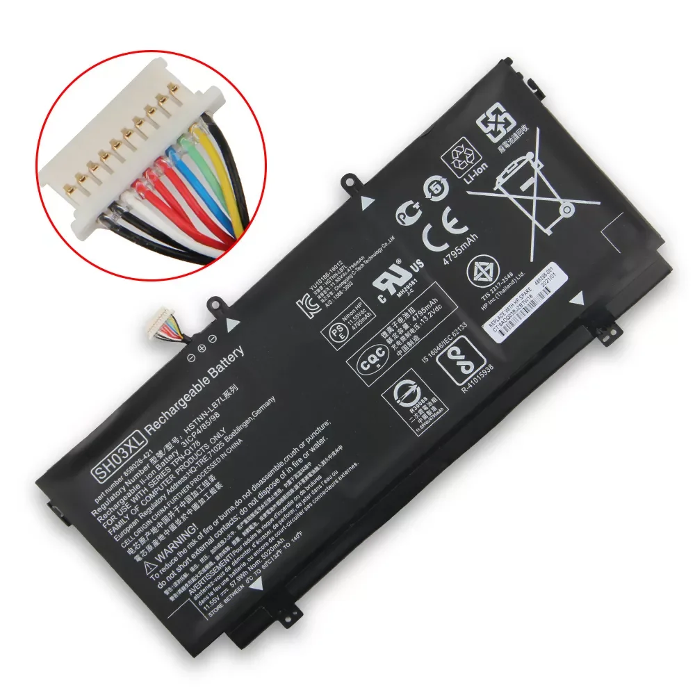 Original Replacement Laptop Battery For HP Spectre X360 CN03XL HSTNN-LB7L 13-W020TU 13-AC013TU 13-AC033DX SH03XL TPN-Q178 enlarge