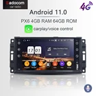 PX6 DSP 2 din Android 11,0 8 ГБ ОЗУ 68 ГБ Автомобильный DVD плеер GPS Авторадио BT 5,0 для Jeep Sebring Cherokee Компас Wrangler Commander