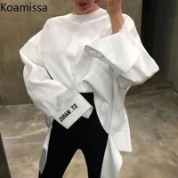 koamissa oversized women hoodies spring autumn solid fashion streetwear pullovers students solid pullovers dropshipping tops