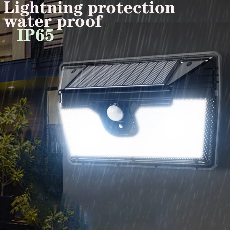 

Solar Security Lights Outdoor Lighting Motion Sensor LED Wide Angle Waterproof Solar Powered Wall Light for Garden Garage Yard