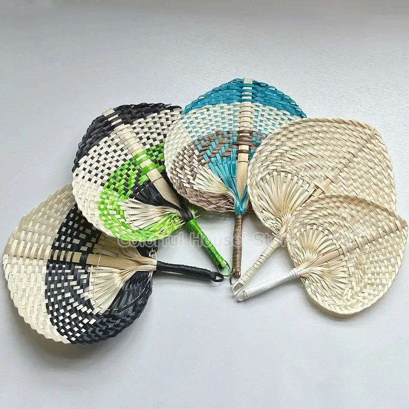 1 шт. летний бамбуковый тканый литературный охлаждающий вентилятор ручной работы