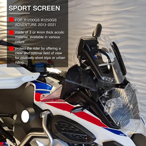 Ветрозащитный экран для BMW R1200GS R1250GS LC ADV Adventure, отражатель экрана, короткое ветровое стекло, спортивное ветровое стекло GS1250 1200 GS, обтекатель