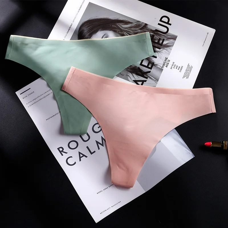 

Женские трусики, сексуальное нижнее белье, стринги с Т-образной спиной, бесшовное нижнее белье, брифы из ледяного шелка, быстросохнущие трус...