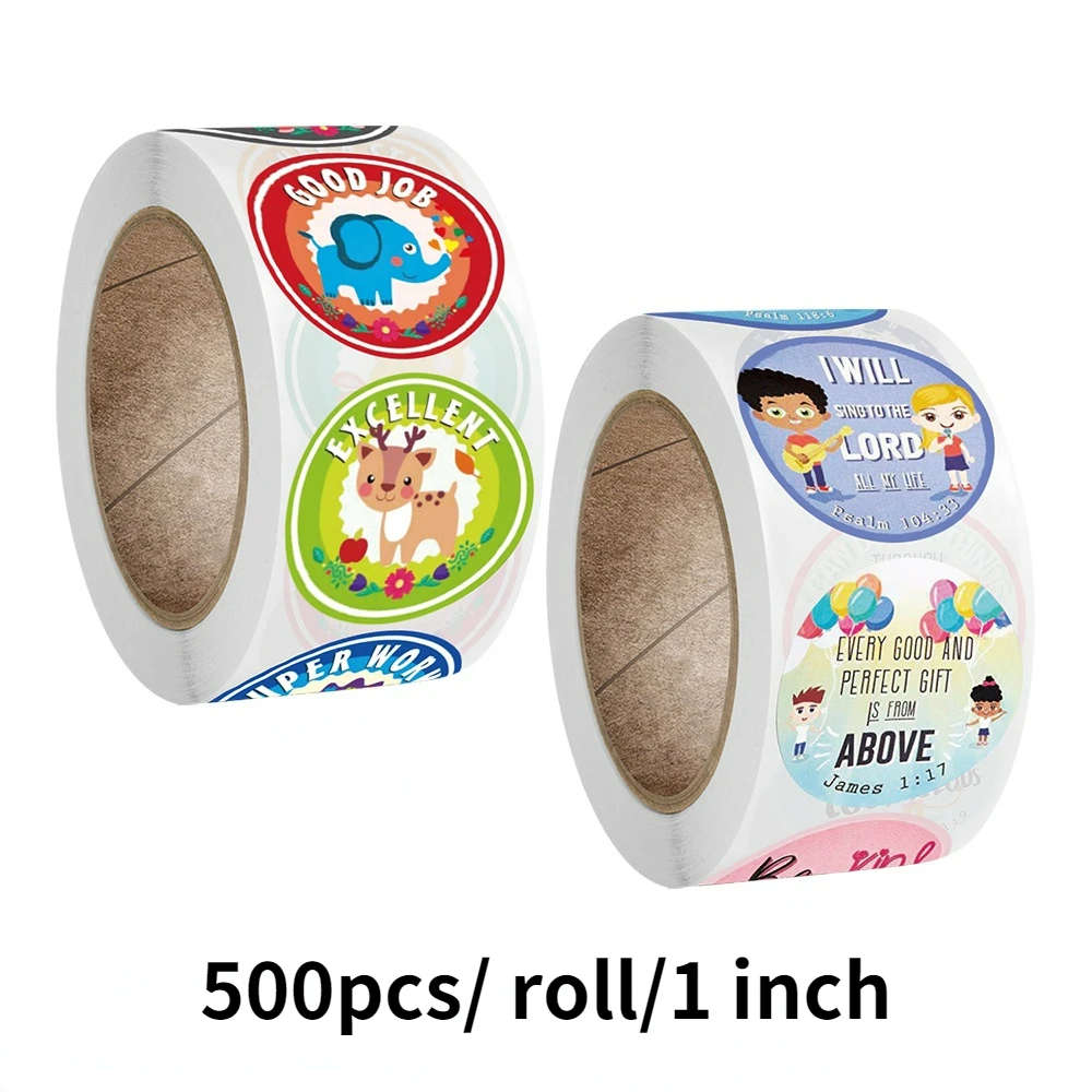 

500pcs Cute Cartoon Animal Stickers Teacher Reward Stickers for Kids Thank You DIY Handmade Gift decoration Labels Stationery