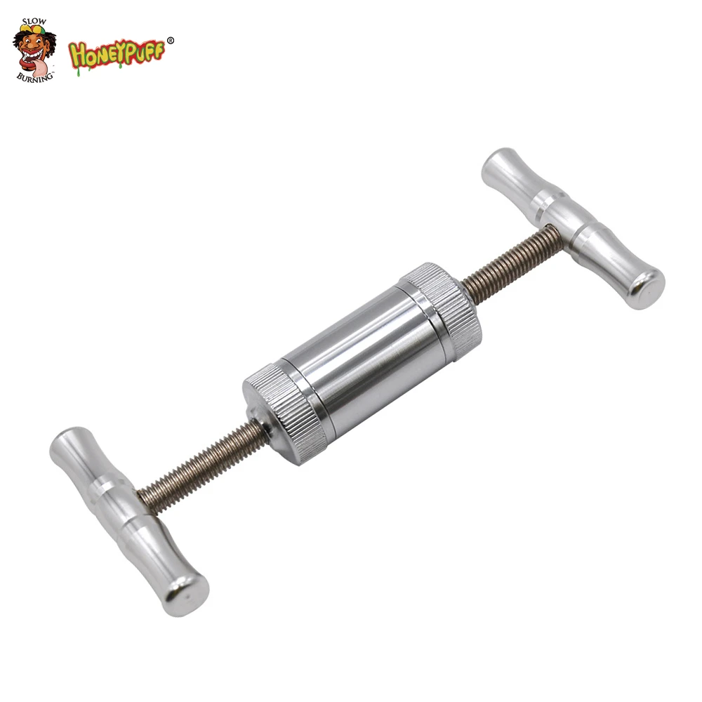 

HONEYPUFF Metal Prensa de polen Compressor 152MM Prensa de polen Tool Heavy Duty Zinc Two Manual Handle Ultimate Pressure