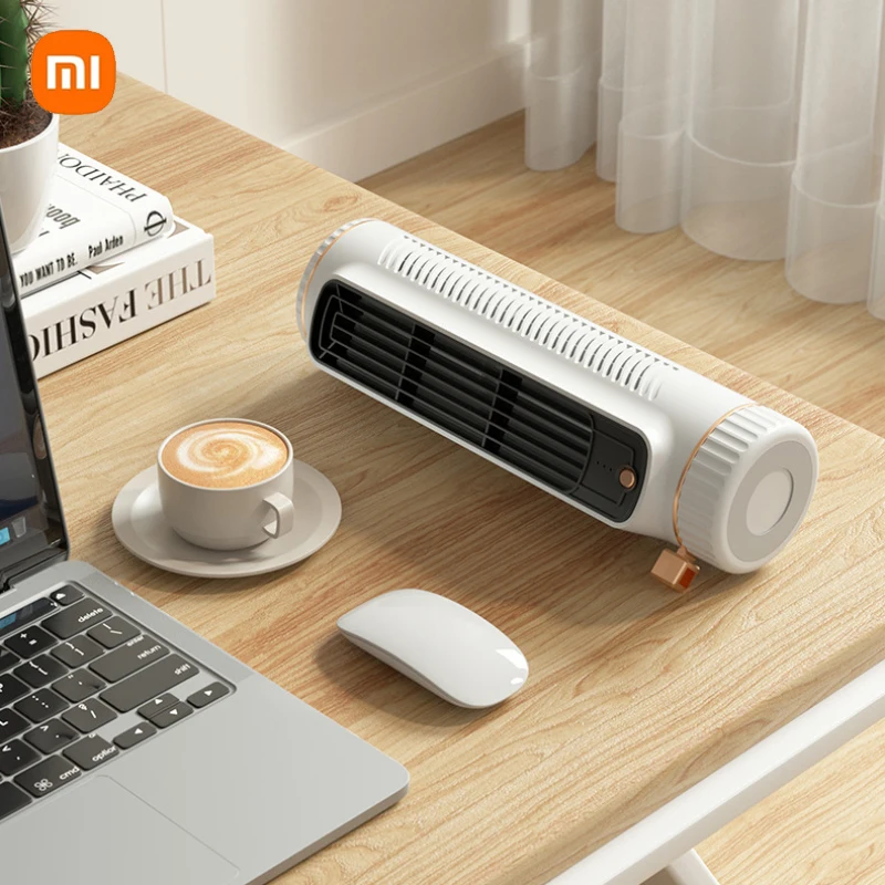 

Маленький беслистный Настольный вентилятор Xiaomi с USB-зарядкой, портативный домашний Вертикальный Электрический вентилятор с низким уровнем шума для студентов и офисов
