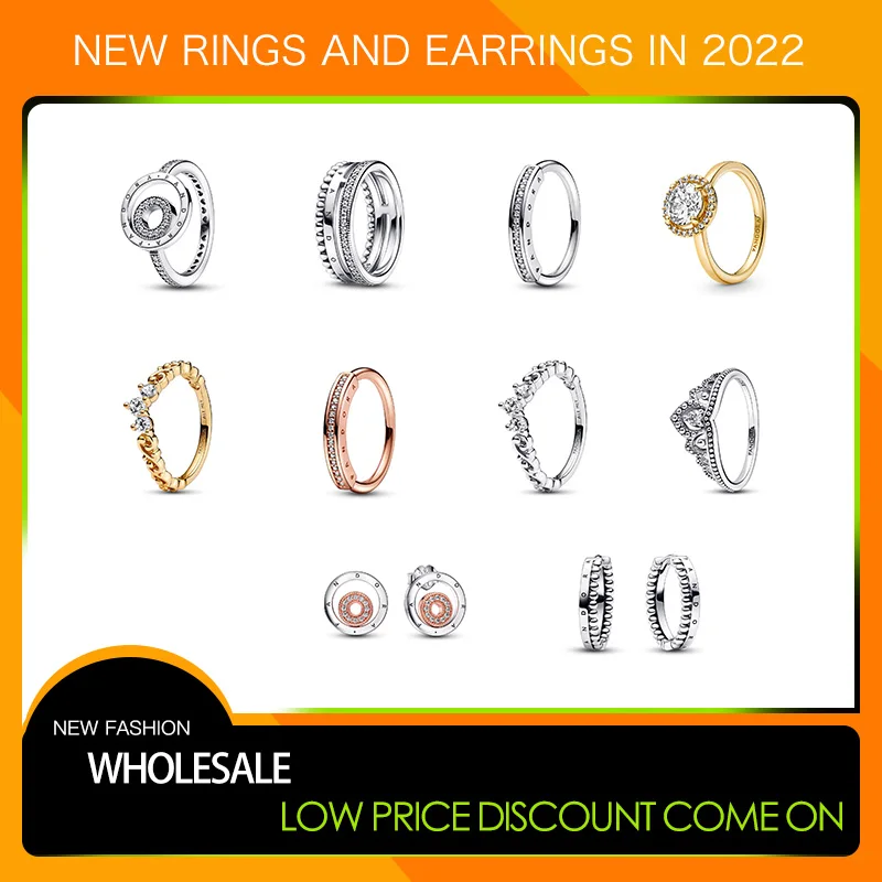 

2022 New Arrival Charms Beads Ring for Pandora Fashion Jewelry Original Series Wholesale Accessories in Bulk Free Shipping OR019