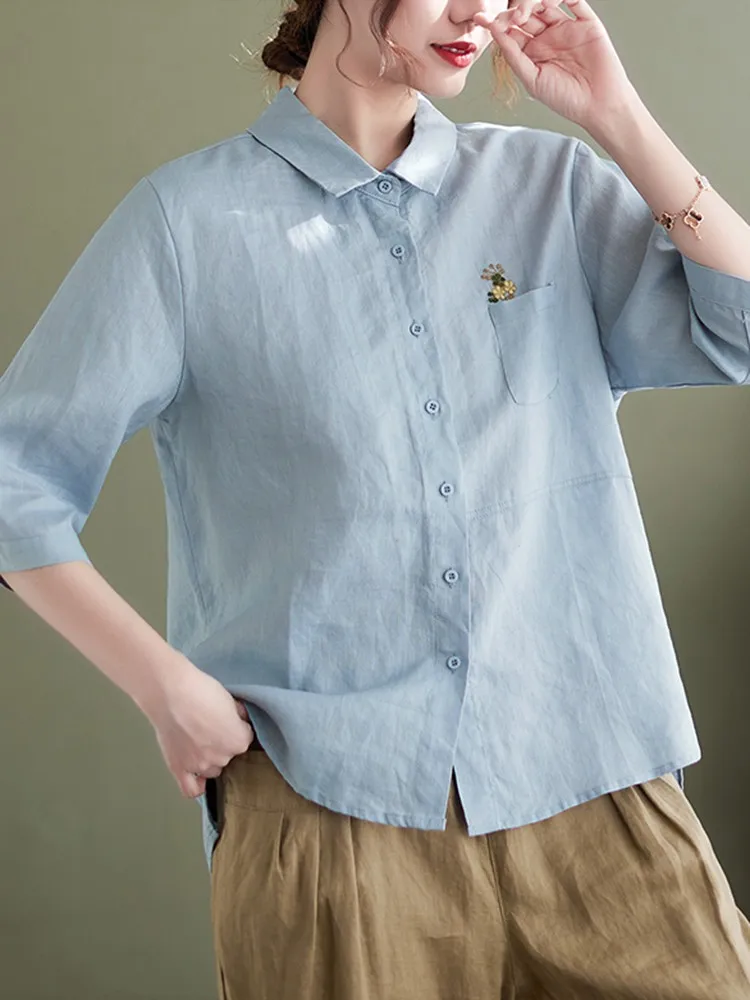 Женские Летние повседневные рубашки новинка 2022 винтажные стильные свободные