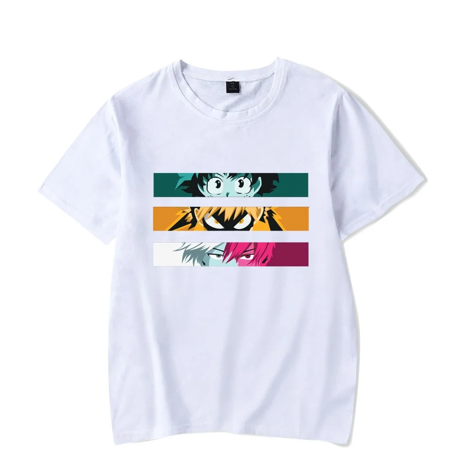 

Горячая новинка, футболка с принтом из японского аниме «Моя геройская Академия», футболка с коротким рукавом и мультяшным принтом, топы