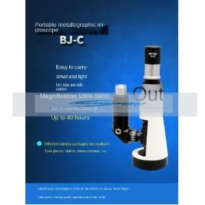 BJ-X Handheld draagbare metallografische microscoop Veldgebruik 100-500x mineraleßen Stalen gietstukken Metallografische variografische produkcji