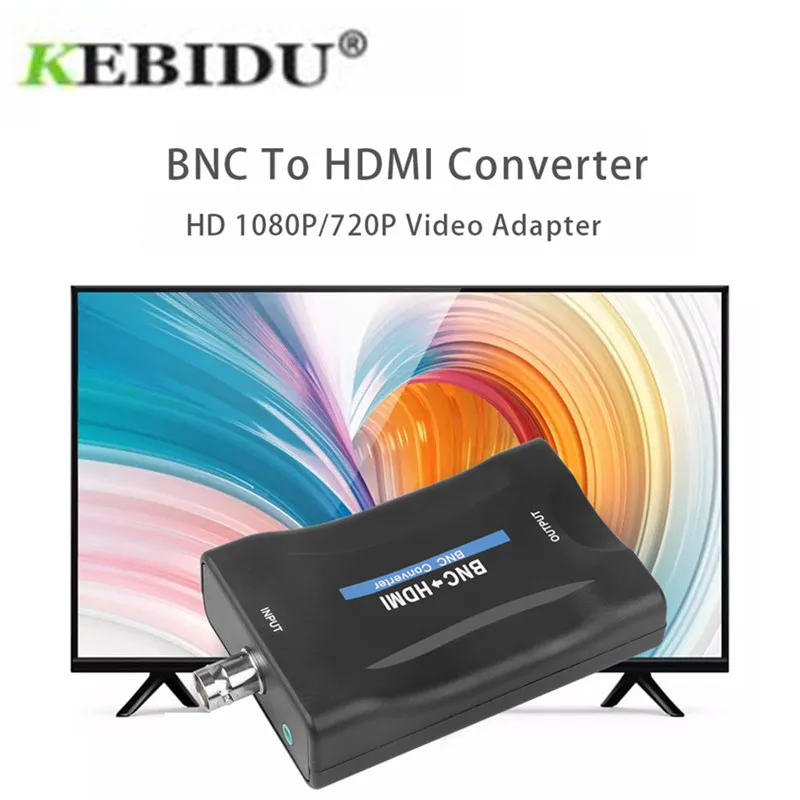 Convertisseur BNC vers HDMI  affichage HD 1080P/720P  adaptateur vidéo  prise en charge du Signal