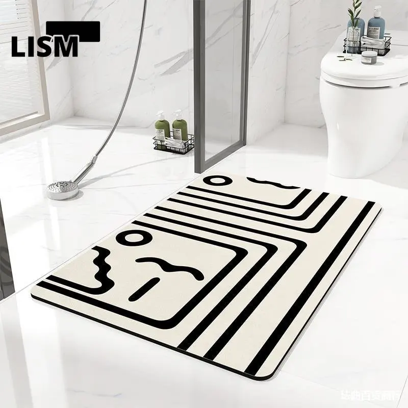 

Geometry Anti-slip Carpet for Living Room Bathroom Entrance Doormat Abstracted Large Area Rug Kitchen Floor Mat Home Decoration