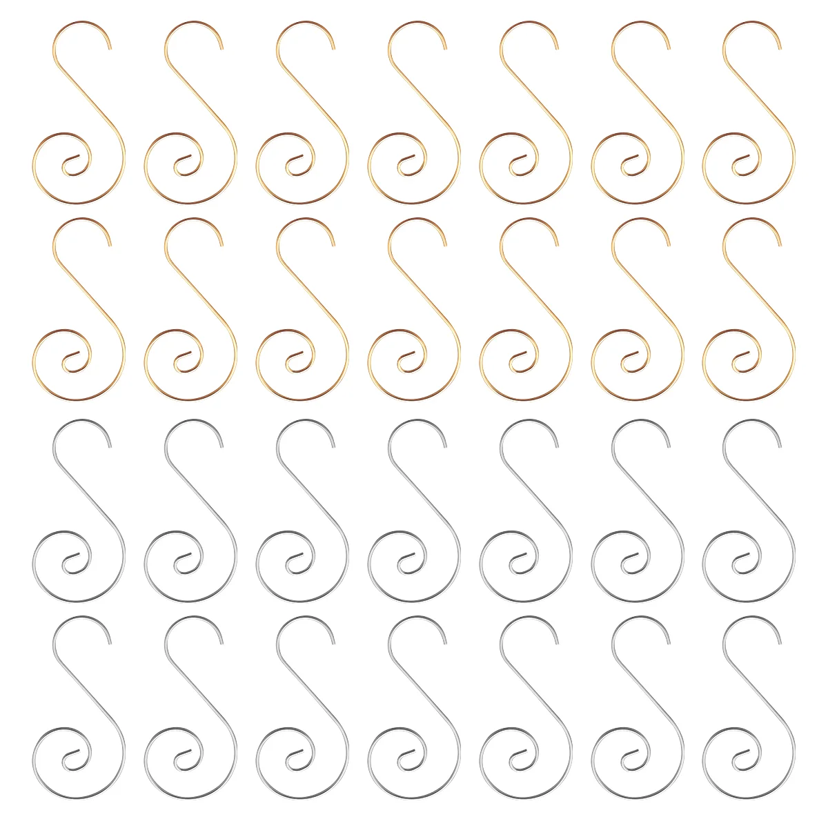 

160PCS Swirl Decorative Ornament Hooks Decor Hooks Tree Ornament Hooks Spiral Christmas Holiday Ornament Hanger Hooks