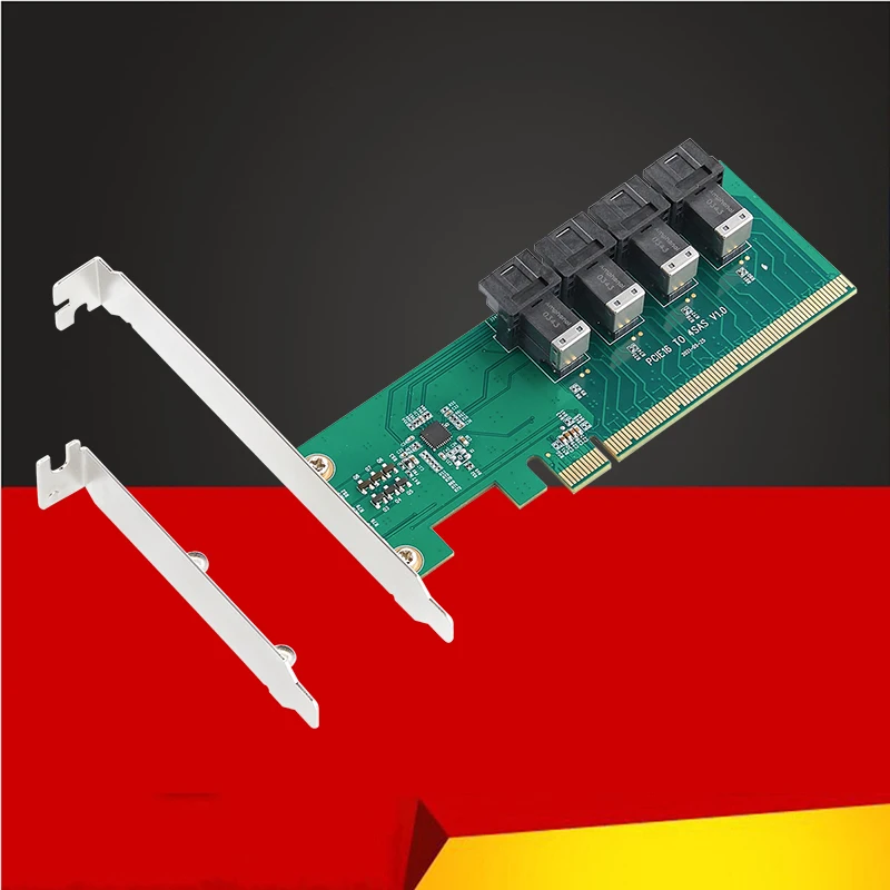 Адаптер U.2-PCIE PCI Express Gen3 3,0 X16 на 4 порта MiniSAS HD SFF-8643, преобразователь карты расширения для PCI-E NVME U.2 SSD