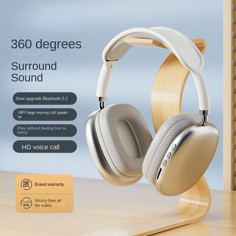 

P9 Stereo TWS Bluetooth Earphone Wireless Head-mounted Headphone Subwoofer Headset with Micphone for IPhone Xiaomi