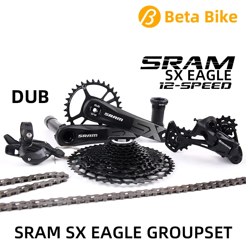 

2021 SRAM SX EAGLE 1x12 12-Speed MTB Groupset Kit DUB Trigger Shifter Rear Derailleur Crankset Chain with PG 1210 1230 Cassette