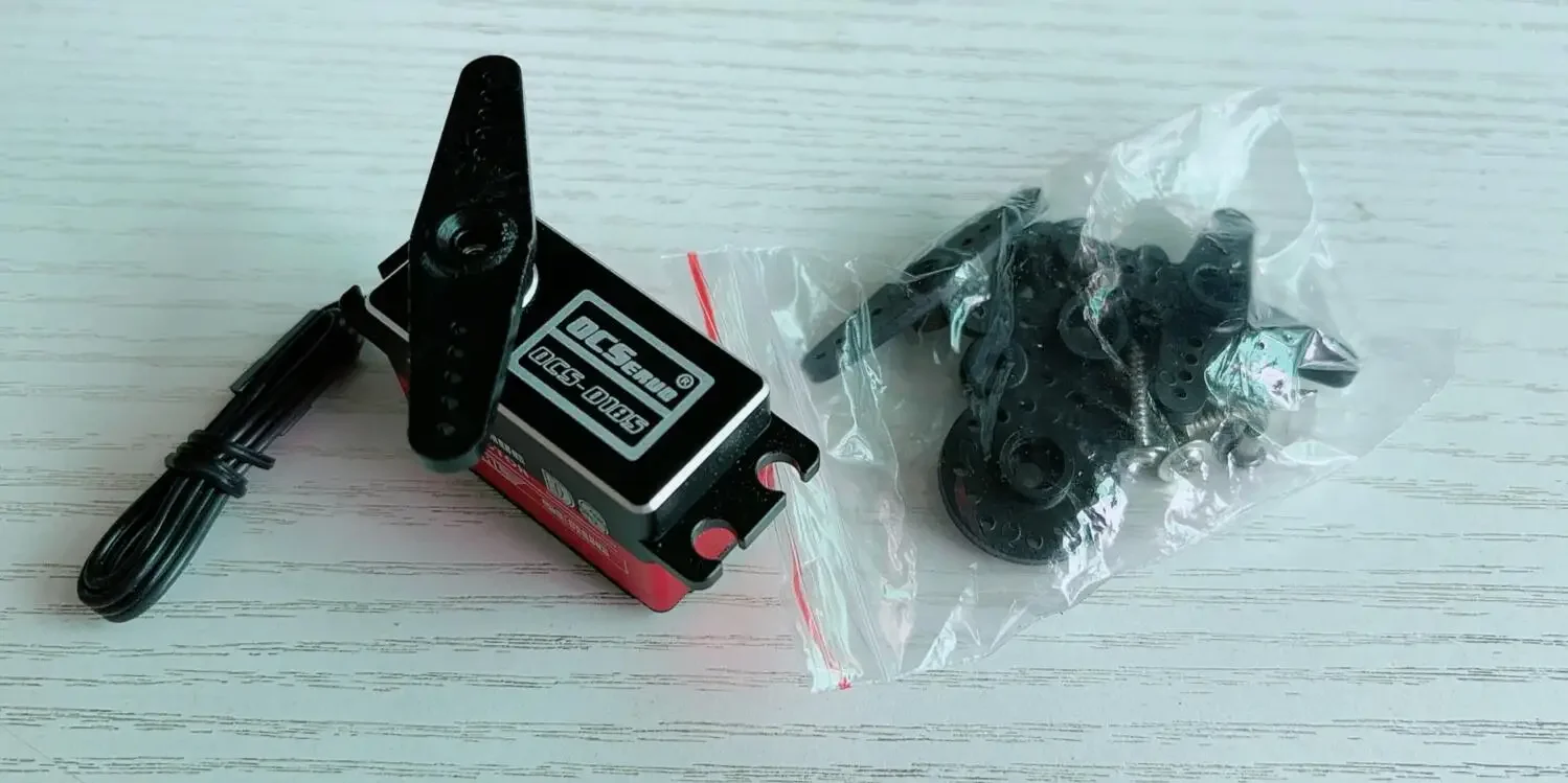 Фото OCS-D185 OCServo 6V 0.1с 20кг.см Низкопрофильный высокоскоростной сервопривод с безредукторным стальным редуктором, полностью металлический, для замены Hitec KST №1
