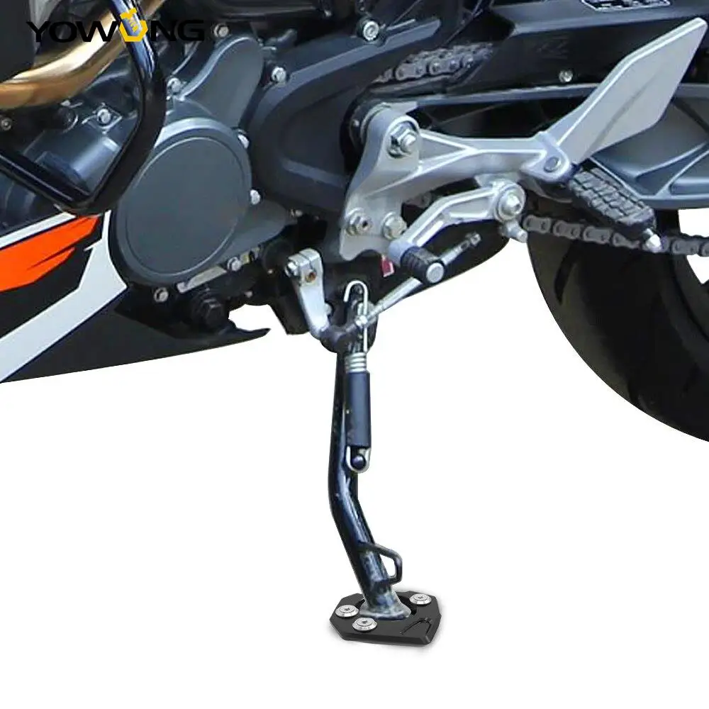 

Motorcycle Accessories FOR Duke390 Duke 125 200 390 690 Kickstand Foot Side Stand Enlarge Extension Pad Support Plate Shelf
