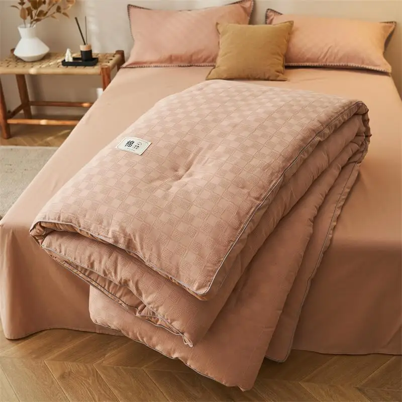 

Winter Thicken Quilt Blanket Soybean Fiber Quilt Core with Filling Cotton Comforter Waffle Jacquard Bed Single Double Quilt