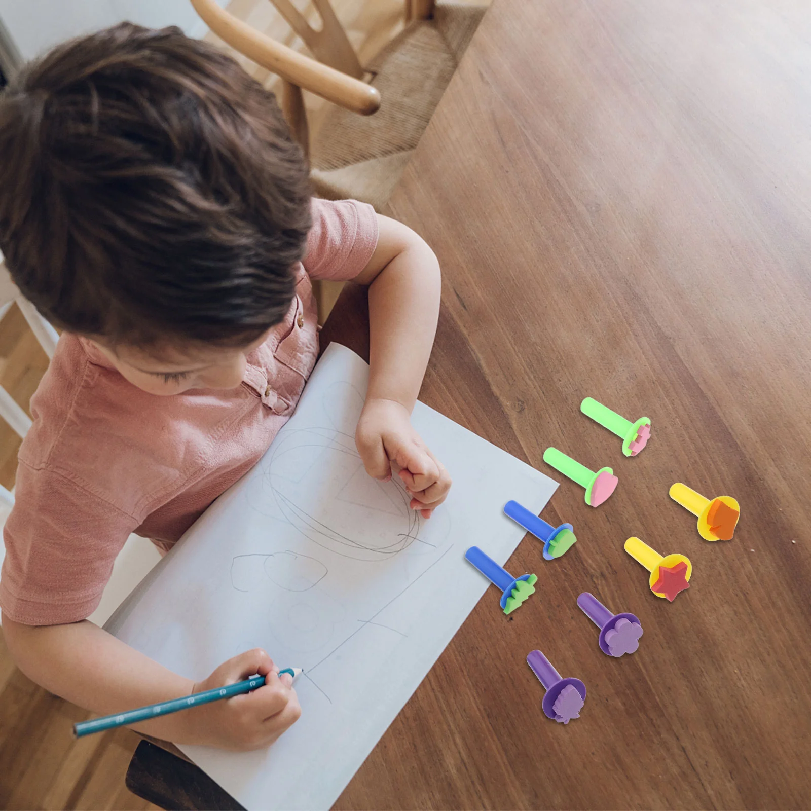 

12 Pcs Children Toys Rubbing Seal Stampers Party Supplies Tool Colorful DIY Kids