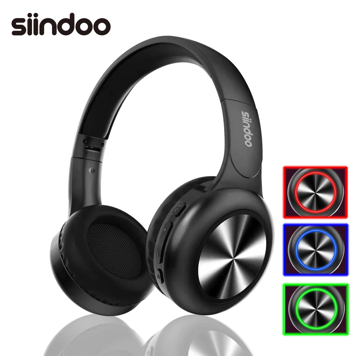

Siindoo 926C Wireless Bluetooth Headphone Foldable Stereo LED Light Earphones Super Bass Noise Reduction Headset For Kids Adult