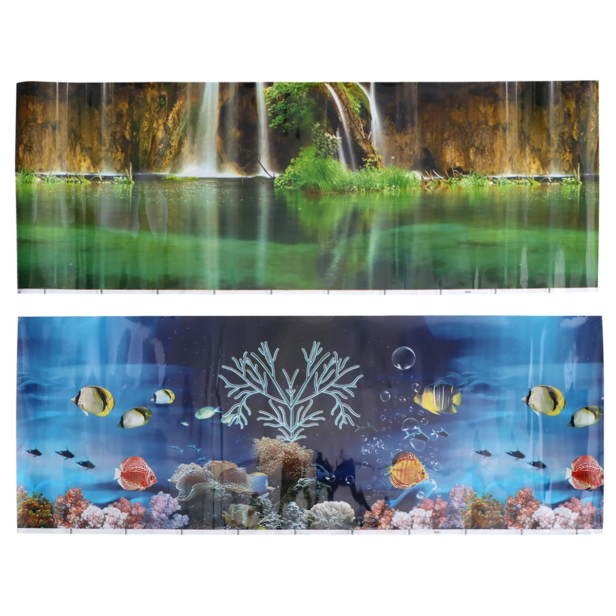 

1pc Sticker Double Side Scenery Sea World Wall Sticker Art Decals for Aquarium