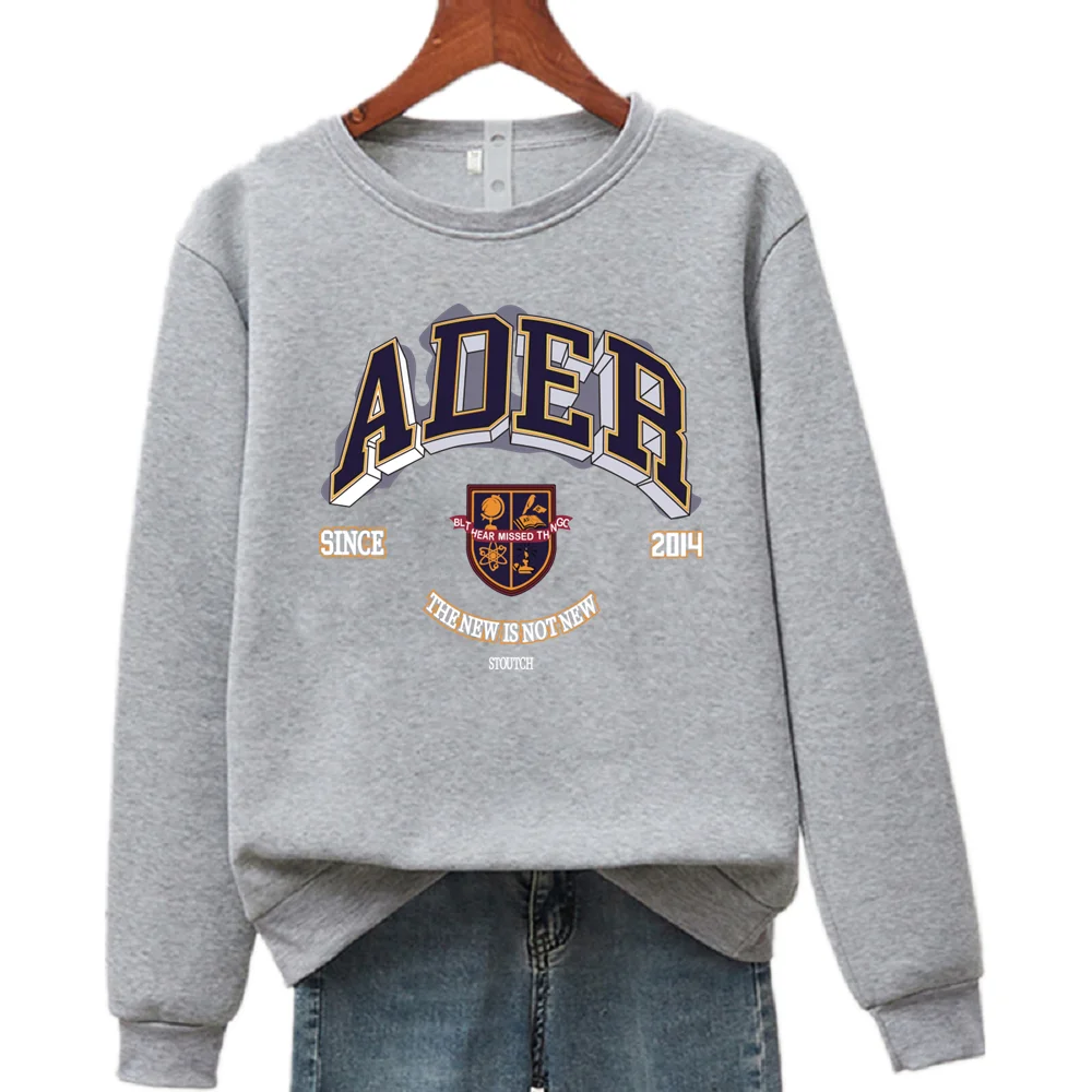 ADER  Pullover sweater spring and autumn new loose outer wear men's printed long-sleeved women's clothing