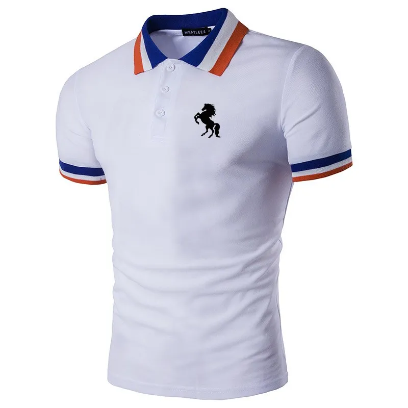 

Мужская футболка-поло из полиэстера, Однотонная рубашка-поло с коротким рукавом, модная одежда, Новинка лета 2022