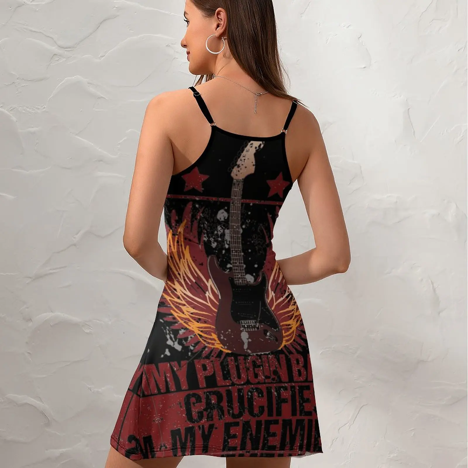 Сексуальное женское платье на подтяжках Muse My Plugin Baby Crucifies постер бретельках