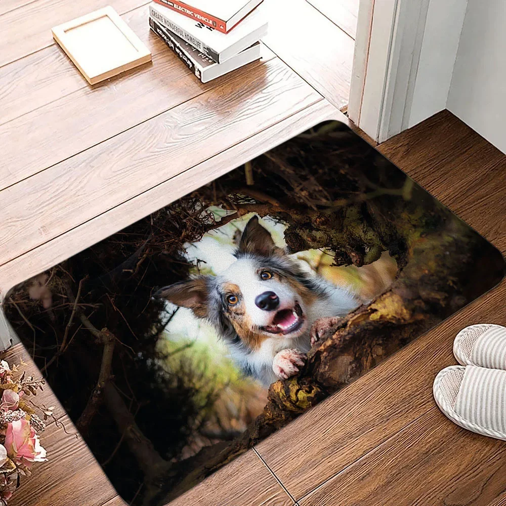 Коврик для входной двери с принтом Lovly Dog нескользящий коврик спальни гостиной
