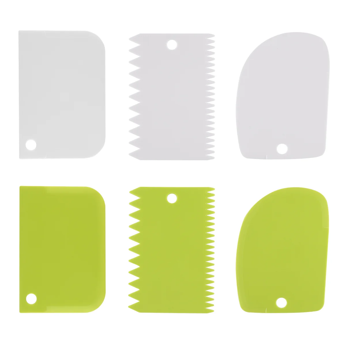 

6pcs Kitchen Scrapers Pastry Bowl Scraper Pastry Scraper Kitchen Scraper Scrappers Bread Scraper