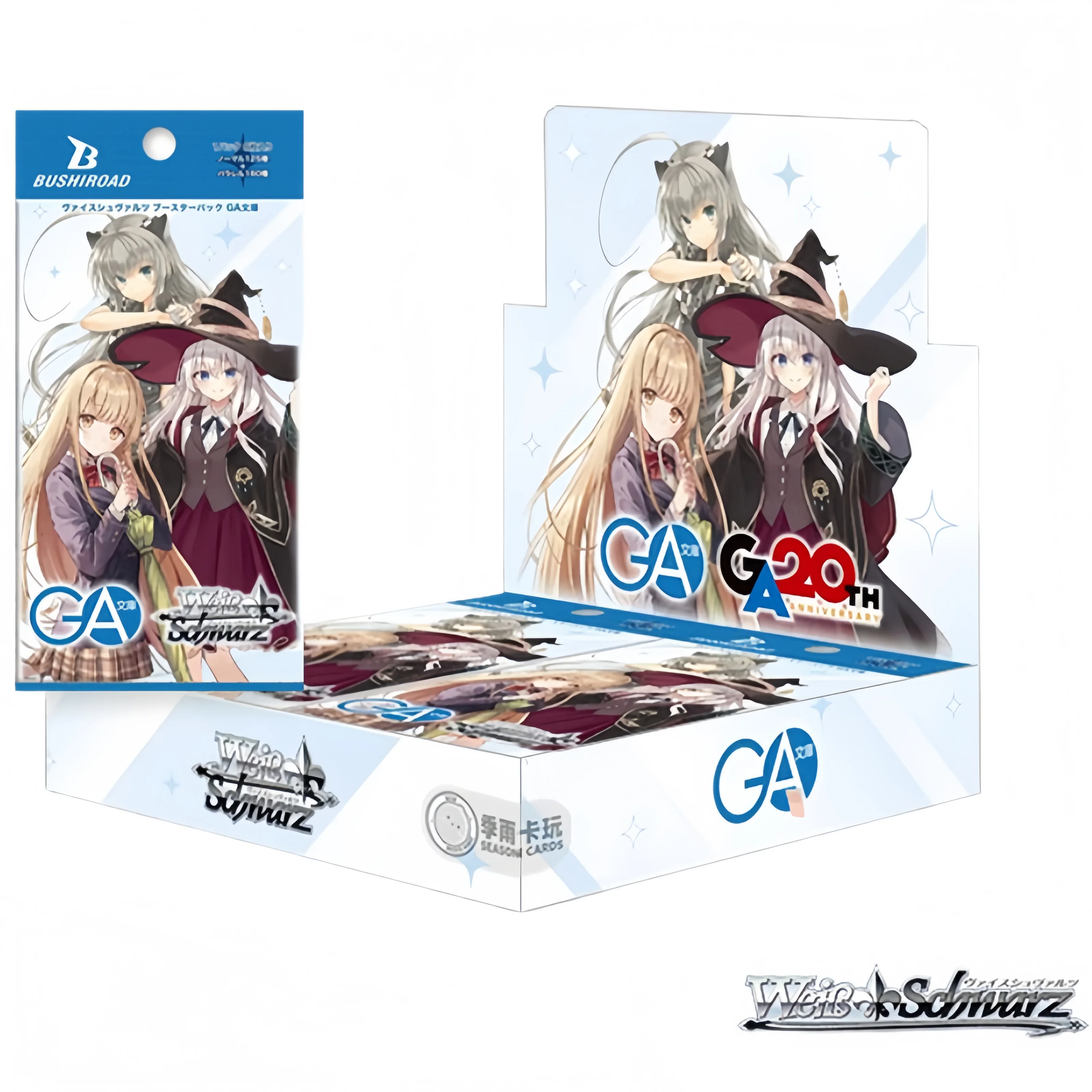 Фото Коллекционные карточки Bushiroad Weiss Schwarz Ga Bunko: 20-летний юбилей, бустер-пак «Путешествие Элейны, Ангел-вампира» №1